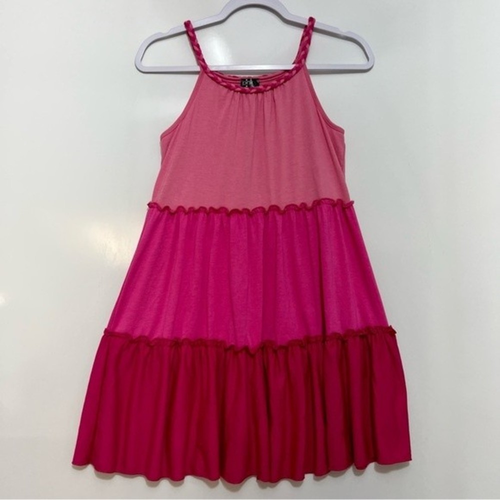 Pink & Violet tiered pink color Ombre dress NWOT